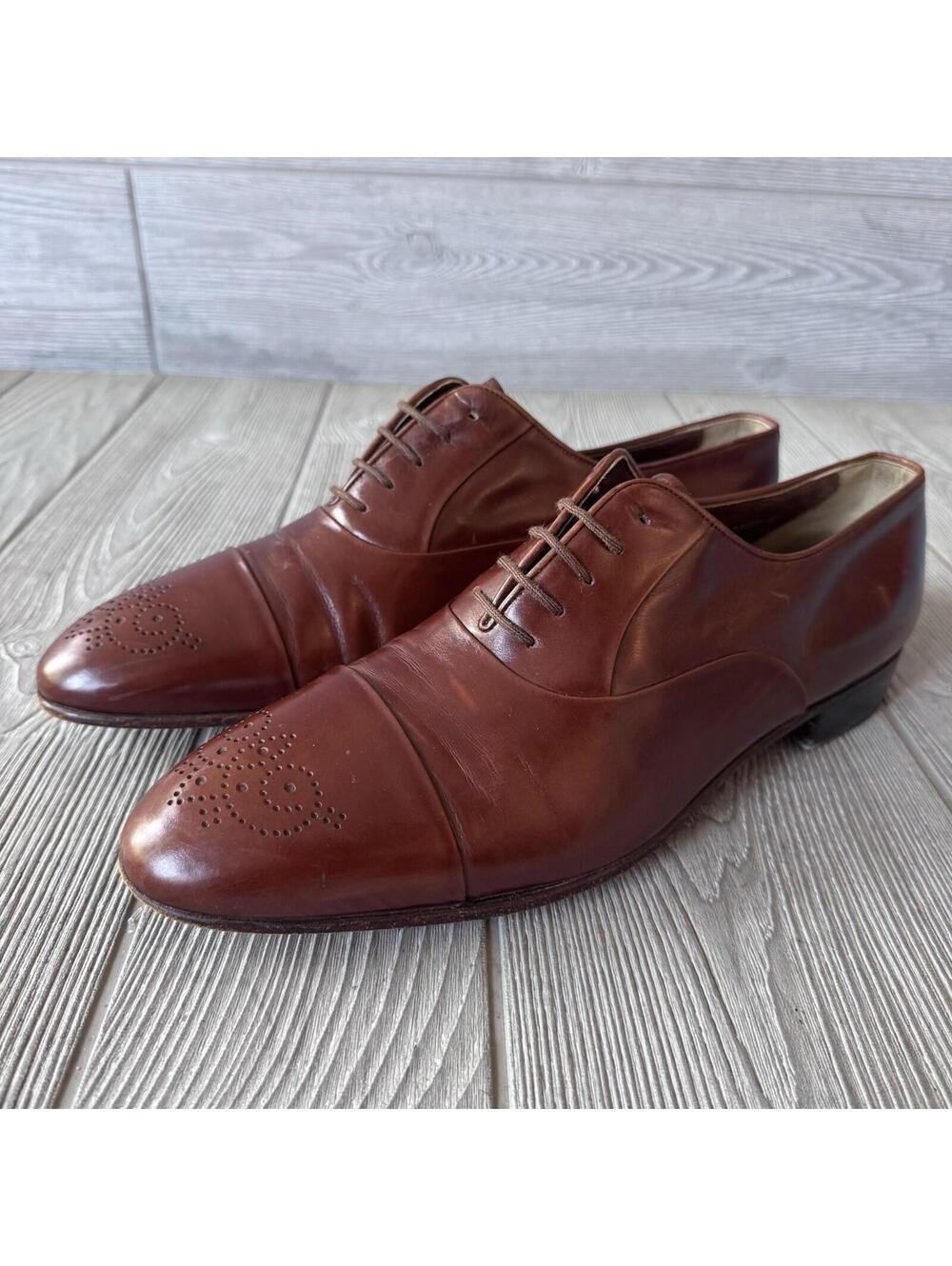 McCreedy & Schreiber Sandro Mosscoli Mens Bespoke Leather Oxfords Mens 12  Brown